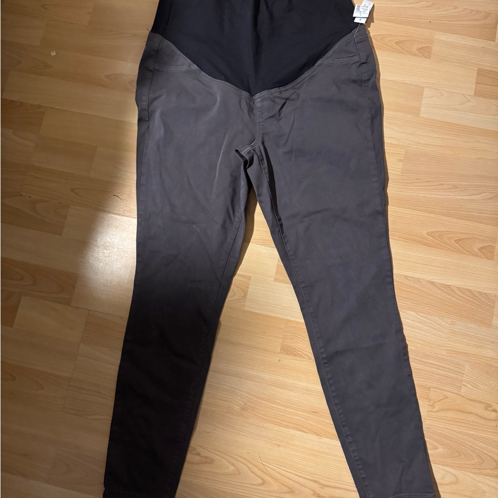 Maurices Charcoal and Black Maternity Pants